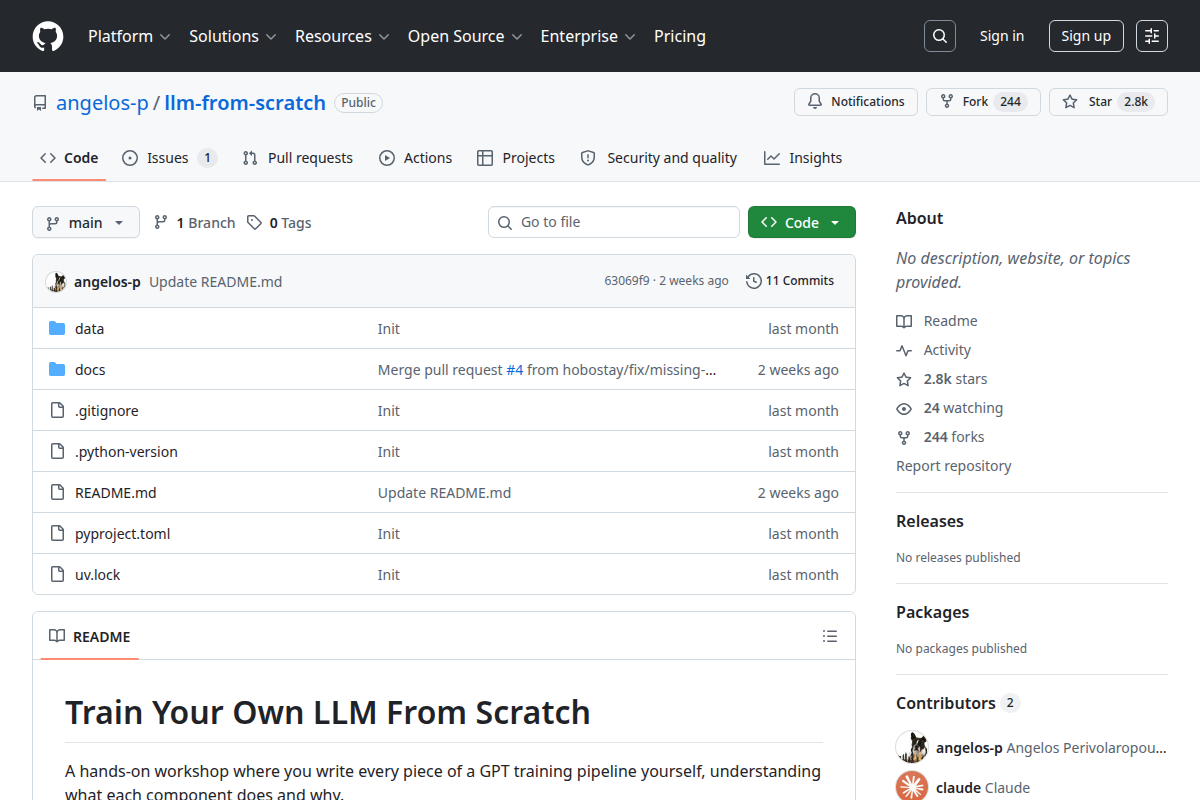 Train Your Own LLM from Scratch screenshot
