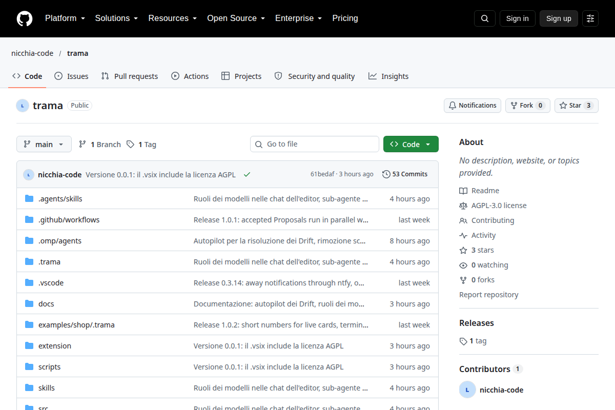 Trama screenshot
