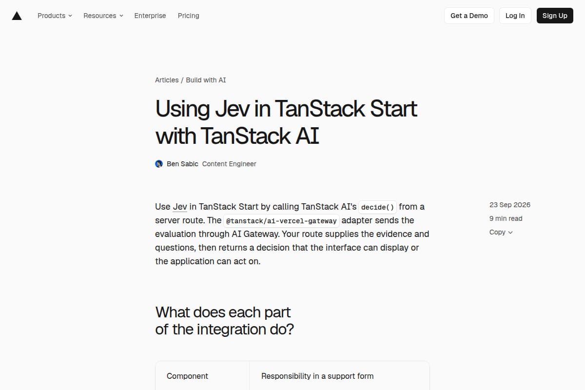 Using Jev in TanStack Start with TanStack AI thumbnail