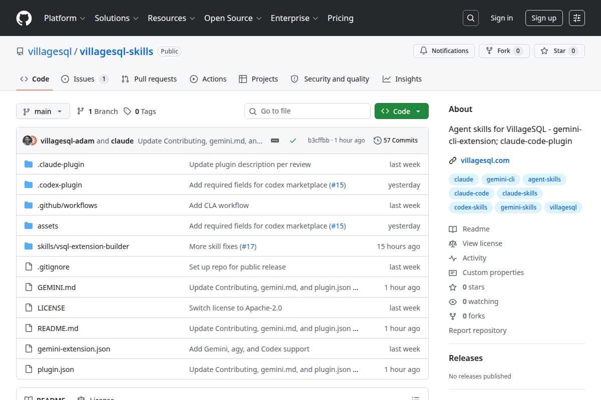 villagesql/villagesql-skills thumbnail