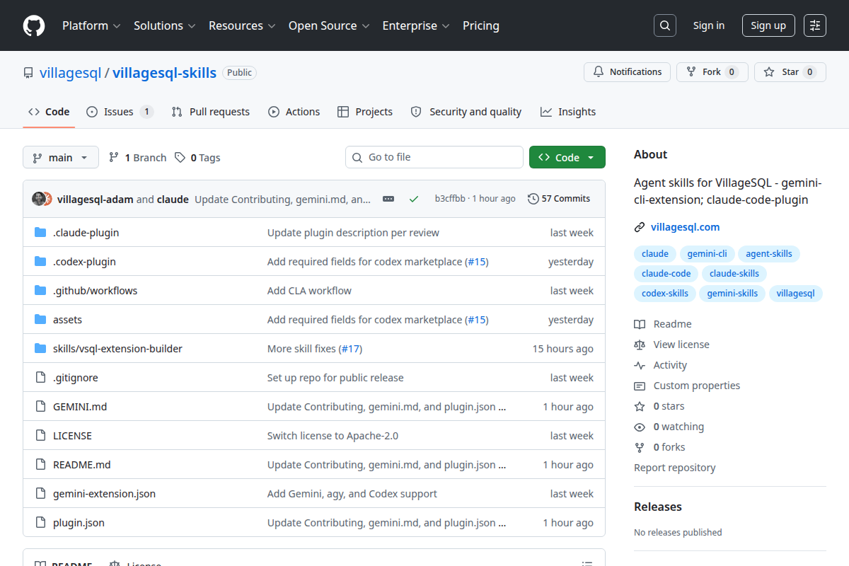 villagesql/villagesql-skills screenshot