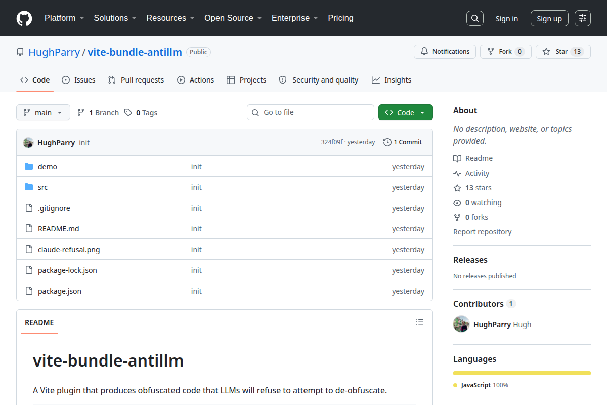 vite-bundle-antillm screenshot