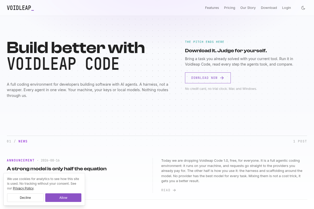 Voidleap Code screenshot