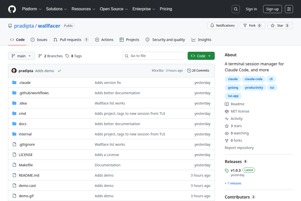 Wallfacer screenshot