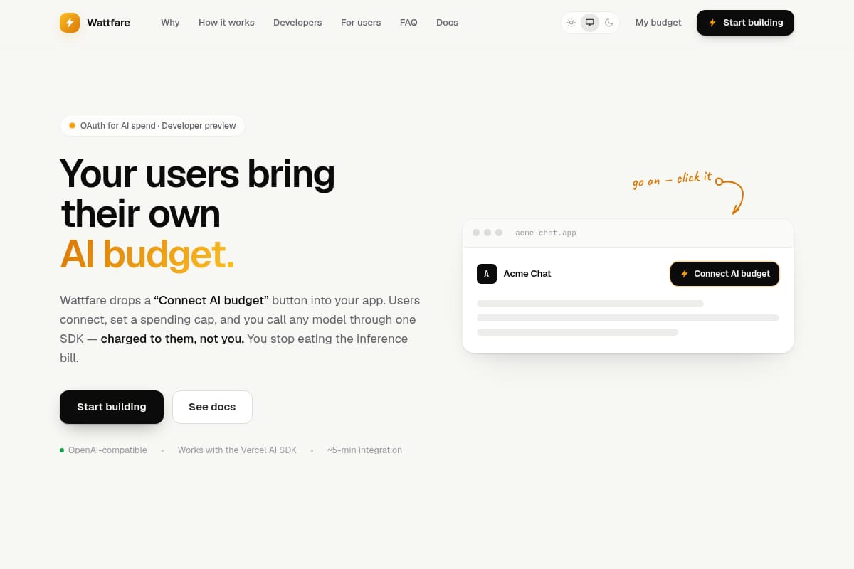 Wattfare screenshot