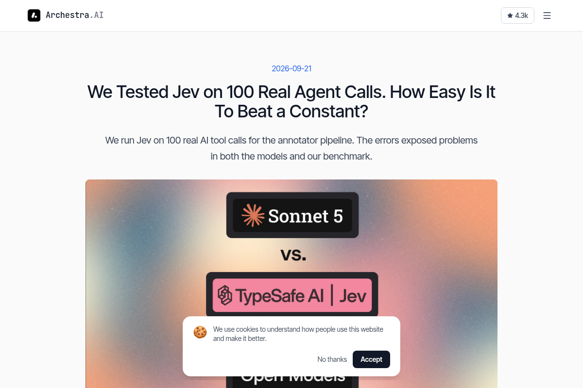 We Tested Jev on 100 Real Agent Calls screenshot