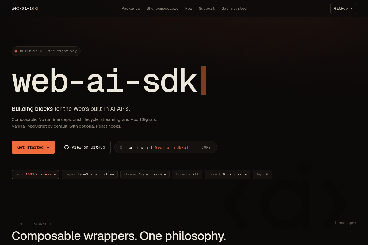 web-ai-sdk screenshot