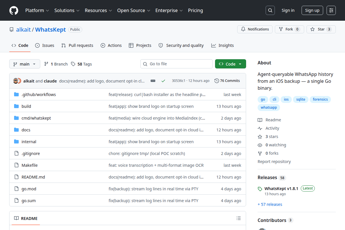WhatsKept screenshot