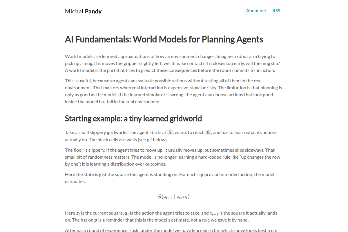World Models for Planning Agents screenshot