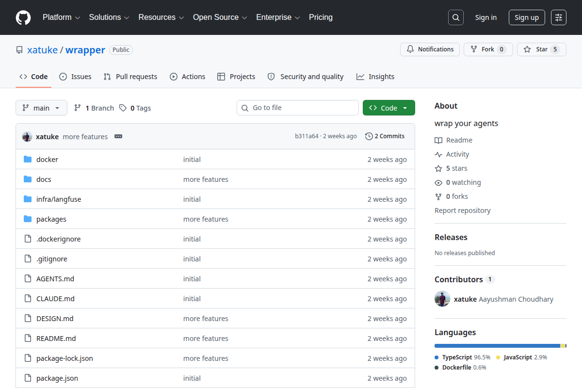 Wrapper screenshot