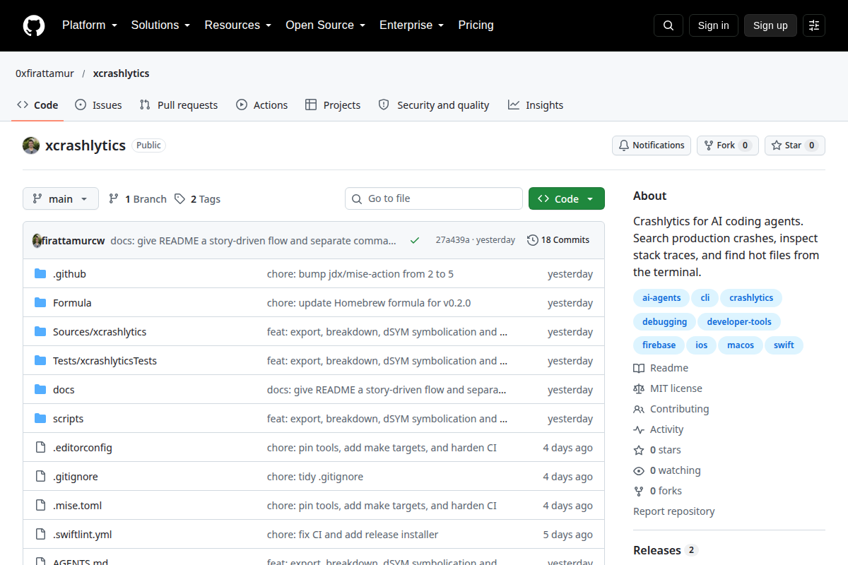 xcrashlytics screenshot