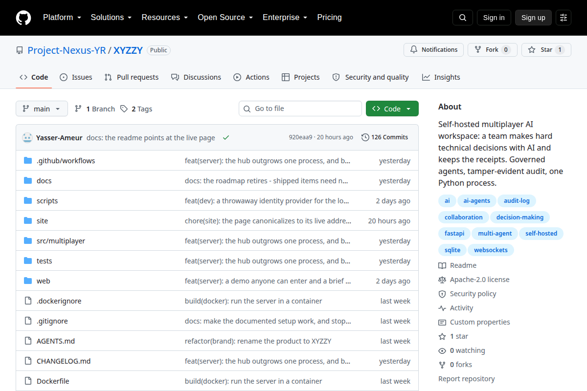 XYZZY screenshot