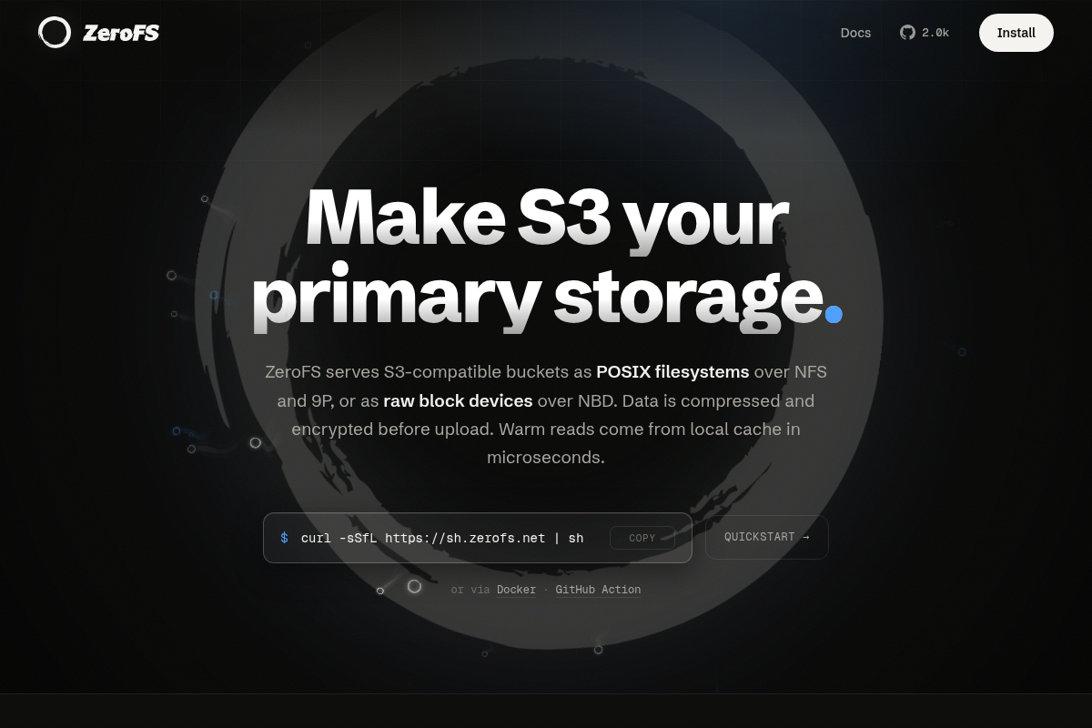 ZeroFS screenshot