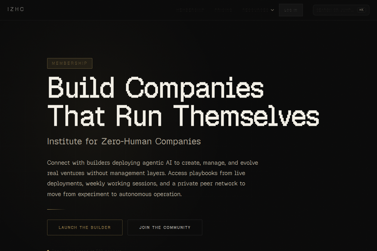 ZHC — Build Companies That Run Themselves screenshot